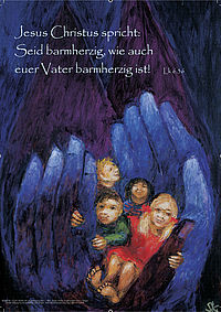 Bild: Sieger Köder, "Engel tragen dich" - Stiftung Kunst und Bibel, Ellwangen